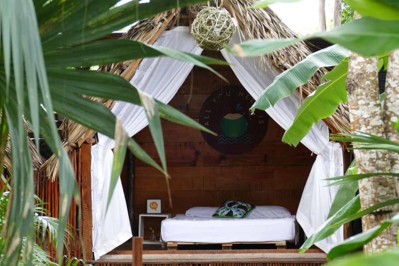 El Buho Bacalar Eco-Cabanas Hostal Exteriör bild
