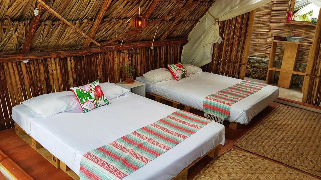El Buho Bacalar Eco-Cabanas Hostal Exteriör bild